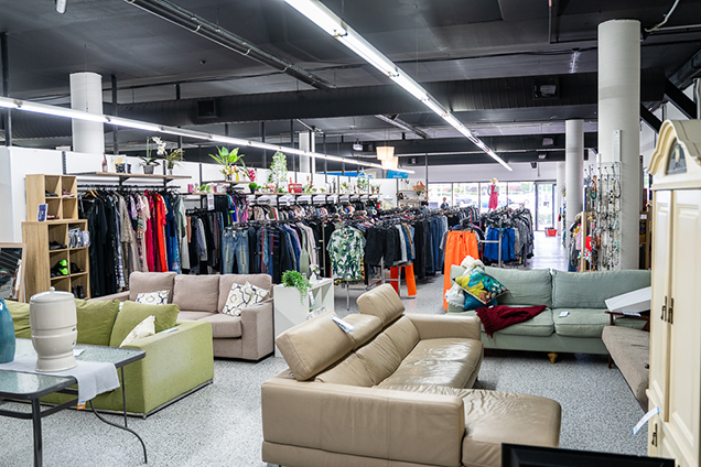 Inside one of RSPCA Op Shops.